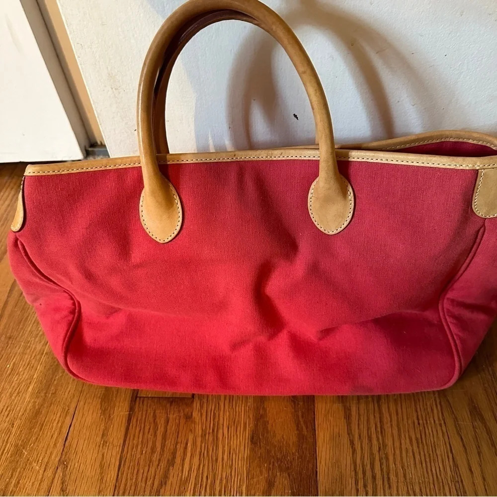 Dooney & Bourke red canvas satchel